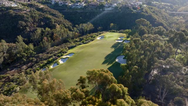 Aerial view of the country inland, homes and open country at The Bridges.