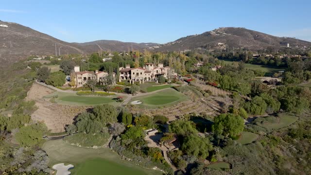 Aerial footage of The Bridges at Rancho Santa Fe Country Club and Golf Course | Drone Video – 2