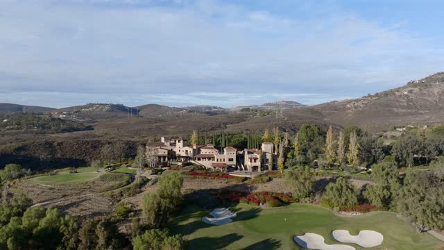 Aerial footage of The Bridges at Rancho Santa Fe Country Club and Golf Course | Drone Video – 11
