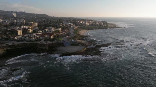 Sunset during Low King Tide at Children’s Pool in La Jolla San Diego | Drone Video – 23